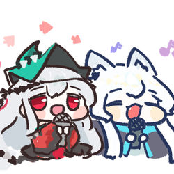 This is a pixiv picture whose title is Skadi&Rosmontis.