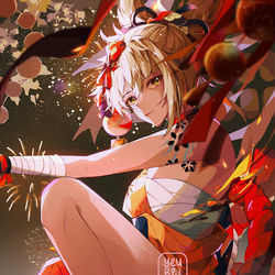 This is a pixiv picture whose title is 宵宮.