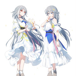 This is a pixiv picture whose title is 送花花.
