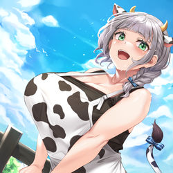 This is a pixiv picture whose title is ミルク！！！.