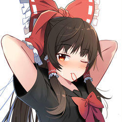 This is a pixiv picture whose title is 制服霊夢さん.