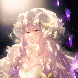 This is a pixiv picture whose title is 女神パチュリー様.