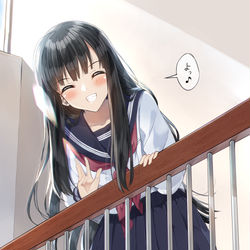This is a pixiv picture whose title is 一旦追い越したけど、自分だと気づいて挨拶をくれた.