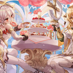 This is a pixiv picture whose title is 白夜極光.