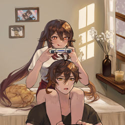 This is a pixiv picture whose title is 余裕のある午後.