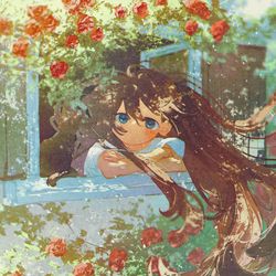 This is a pixiv picture whose title is 何が見えるかな.