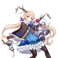 This is a pixiv picture whose title is 蒼薔薇の少女.
