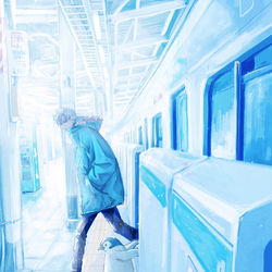 This is a pixiv picture whose title is 来訪.