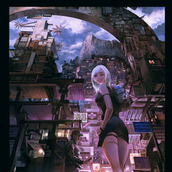 This is a pixiv picture whose title is Arrive at Mines Town.