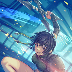 This is a pixiv picture whose title is ユフィ！.