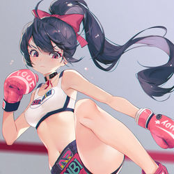 This is a pixiv picture whose title is 吃我一腿.