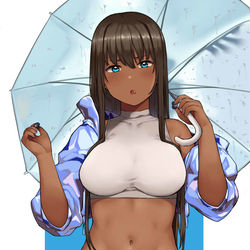 This is a pixiv picture whose title is 顔真っ赤の人なんで泣いてるの？彼女と別れたのね….