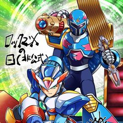 This is a pixiv picture whose title is 2021年度版　6月10日はロックマンＸの日！？.