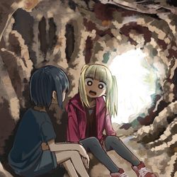 This is a pixiv picture whose title is 洞窟.
