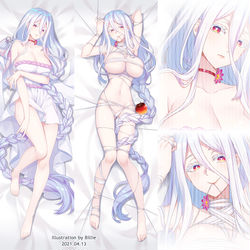 This is a pixiv picture whose title is 白織さん抱き枕.