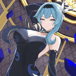 This is a pixiv picture whose title is Eula (Party Dress).