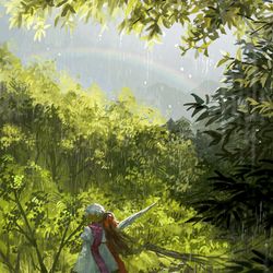 This is a pixiv picture whose title is 天気雨.