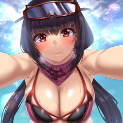 This is a pixiv picture whose title is 「マーちゃん！実は....」.