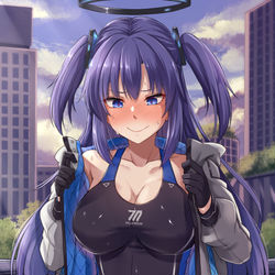 This is a pixiv picture whose title is 露出ユウカちゃん.