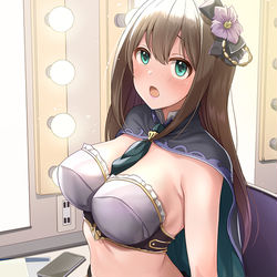 This is a pixiv picture whose title is 【212】「この衣装で今？…いいけど」.