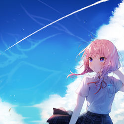 This is a pixiv picture whose title is 藍.