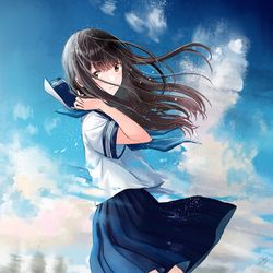 This is a pixiv picture whose title is ぜんぶ、藍色だった。.