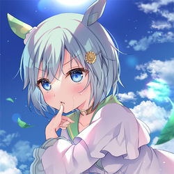 This is a pixiv picture whose title is 青雲の空.