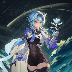 This is a pixiv picture whose title is 尤拉（原神）.