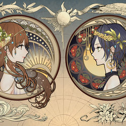 This is a pixiv picture whose title is Dea Aurora.