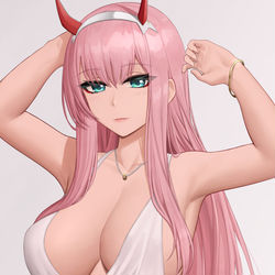 This is a pixiv picture whose title is [DitF] ゼロツー / Zero Two.