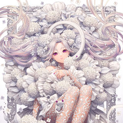 This is a pixiv picture whose title is 紫陽花の花嫁.