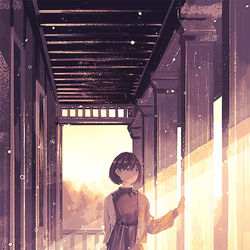 This is a pixiv picture whose title is 光と影の繰り返し.