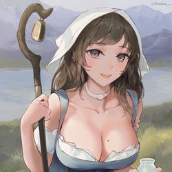 This is a pixiv picture whose title is 搾りたての牛乳はいかがですか?.
