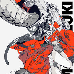 This is a pixiv picture whose title is バイク.