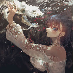 This is a pixiv picture whose title is 白亜病.