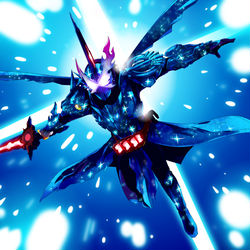 This is a pixiv picture whose title is クリムゾンセイバー.