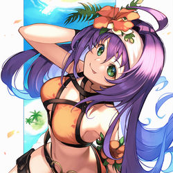 This is a pixiv picture whose title is 【FE】水着ワユ【ヒーローズ】.