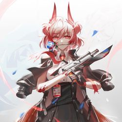 This is a pixiv picture whose title is Guns and roses.