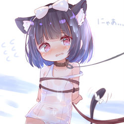 This is a pixiv picture whose title is 白スクのるにゃちゃん.