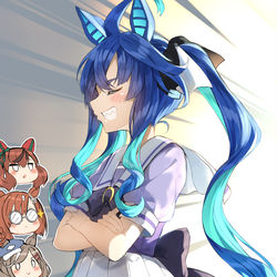 This is a pixiv picture whose title is ツインターボ師匠.