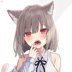 This is a pixiv picture whose title is 鋭い牙.
