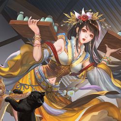 This is a pixiv picture whose title is 三国杀-曹节.