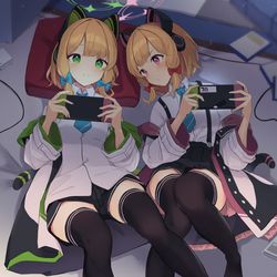 This is a pixiv picture whose title is 才羽姉妹.