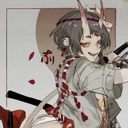 This is a pixiv picture whose title is 屍鬼子.