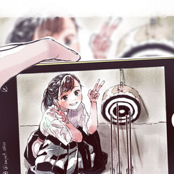 This is a pixiv picture whose title is 弓道部女子①.