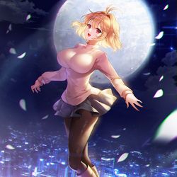 This is a pixiv picture whose title is 月姫.
