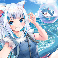 This is a pixiv picture whose title is さめで〜す！🦈.