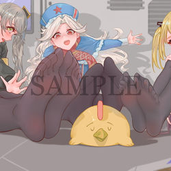 This is a pixiv picture whose title is 三足鼎立.