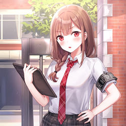 This is a pixiv picture whose title is キミ、これで遅刻何回目なの？.