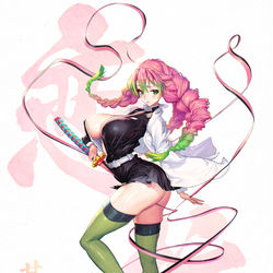 This is a pixiv picture whose title is 甘露寺蜜璃.